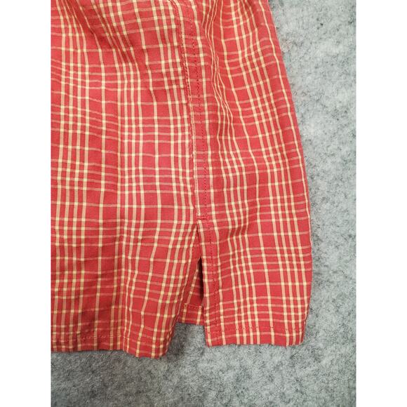 Scott Barber Men's XL Red & Yellow Short Sleeve Button Up Casual Shirt - Picture 7 of 7
